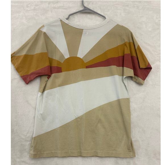 Faherty Soleil Short Sleeve Top M Sunshine Casual Tee - Picture 2 of 7